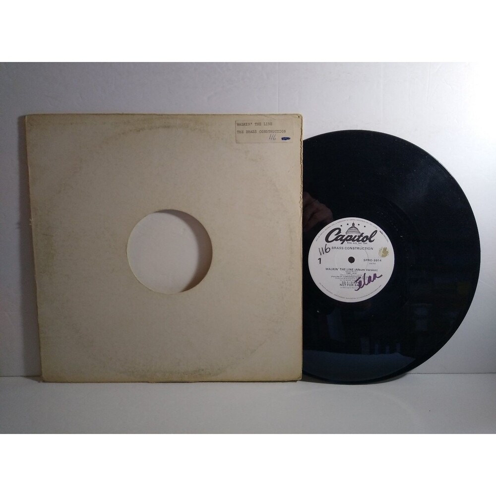 Brass Construction - Walkin' The Line 12" Promo 1982 Capitol Funk 33 RPM